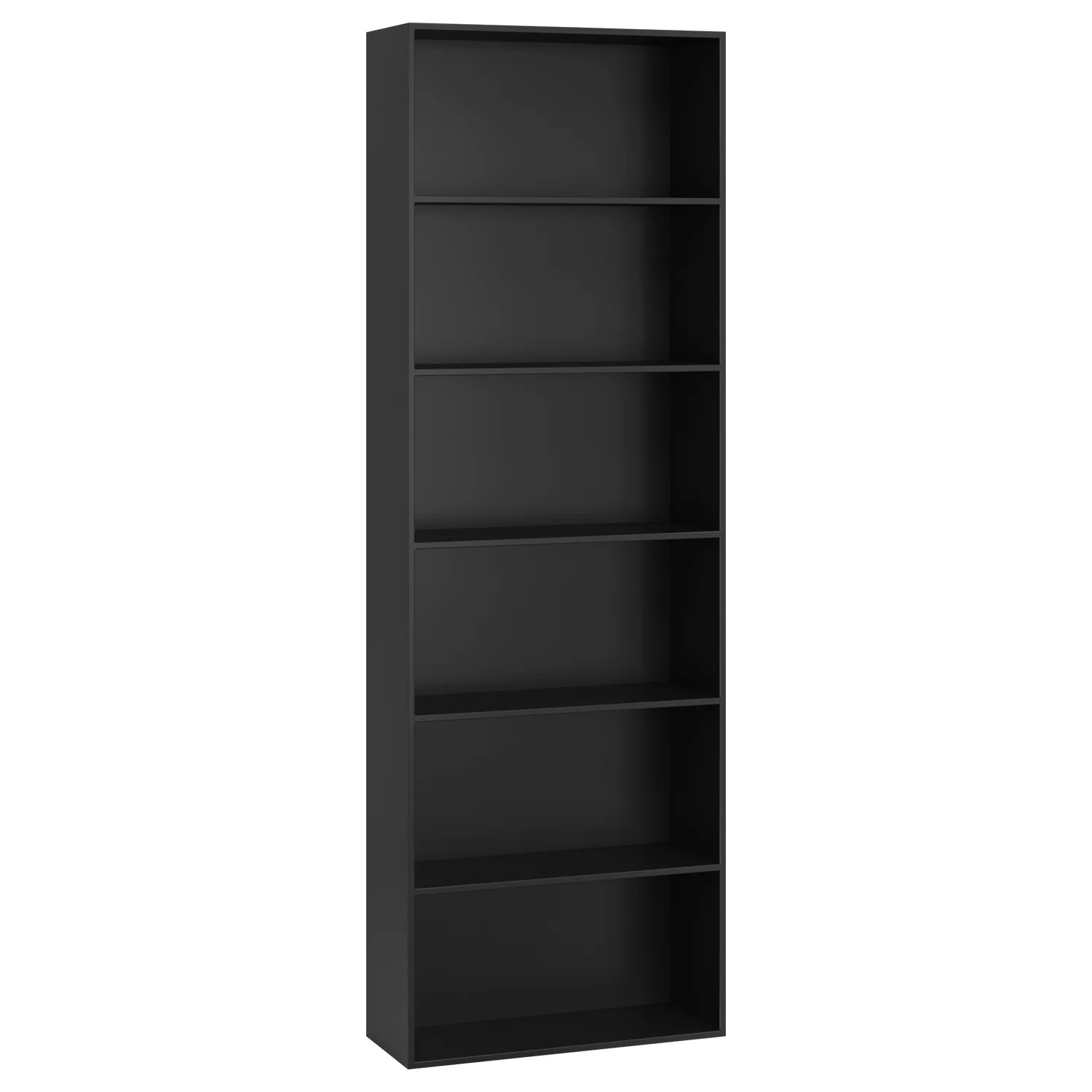 BOOKCASES 6-Ft Bookshelf Standard Black/Brown/White Available
