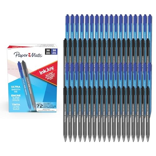 InkJoy 100RT Ballpoint Pens – Medium Point (1.0mm) – Black & Blue