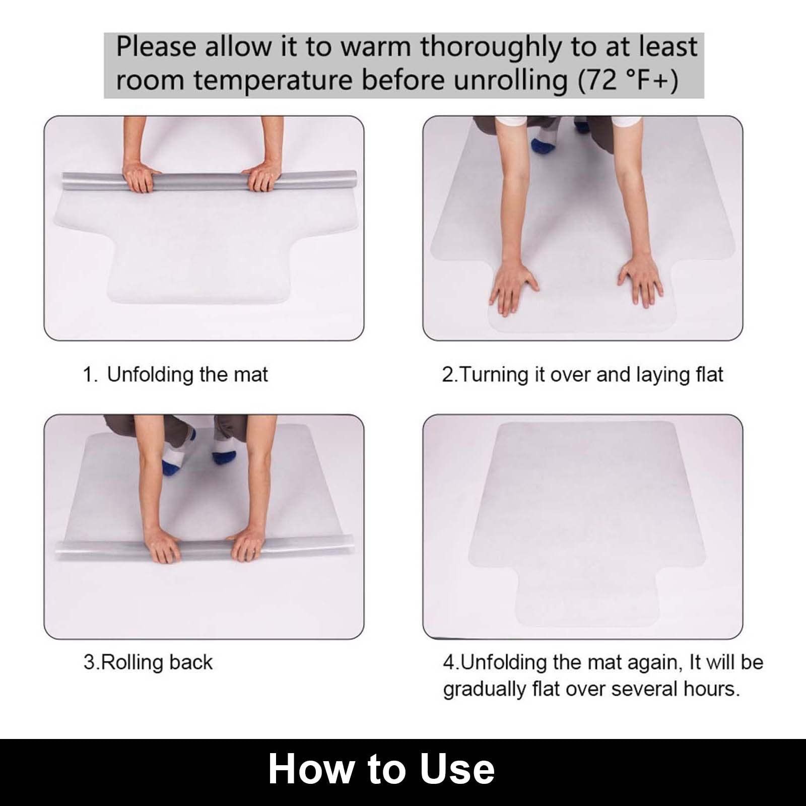 Aibob Office Chair Mat For Hardwood Floor 45 X 53 Inches Hard Floor Chair Mats