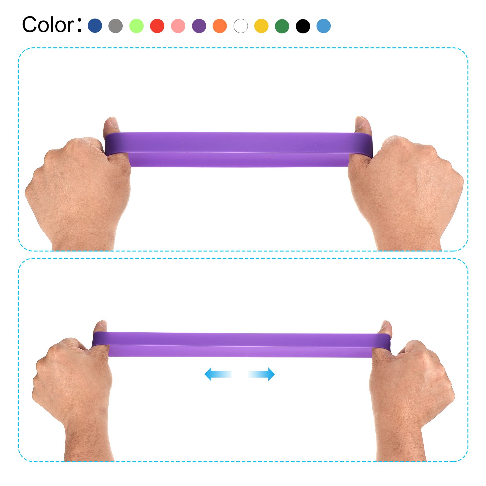 Beach Towel Bands, 6in1 Set 9.84×1 Inch Silicone Towel Chair Clips, 6 Colors