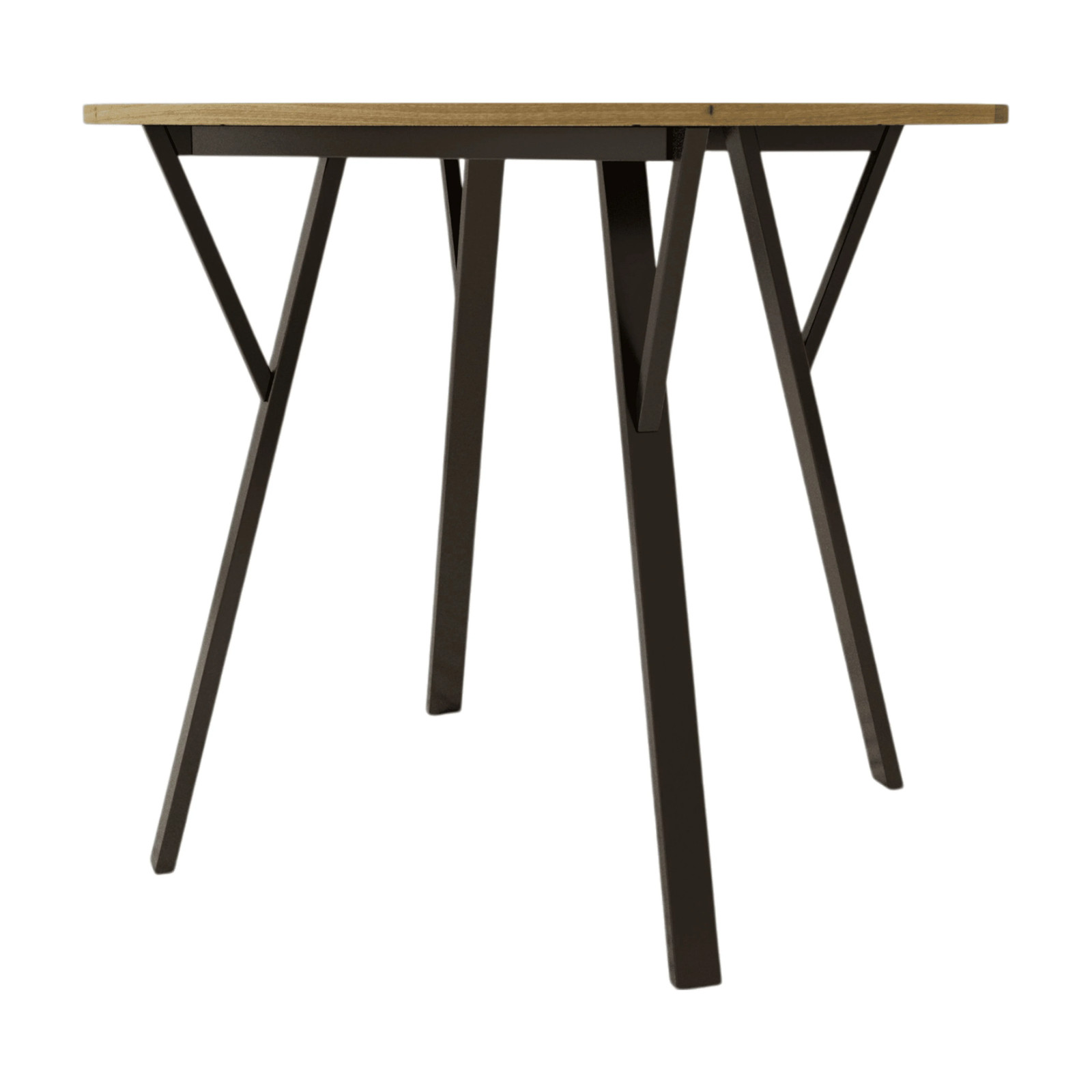 Round Dining Table for 4, 35.4″ Small Kitchen Table with MDF & Metal Legs for