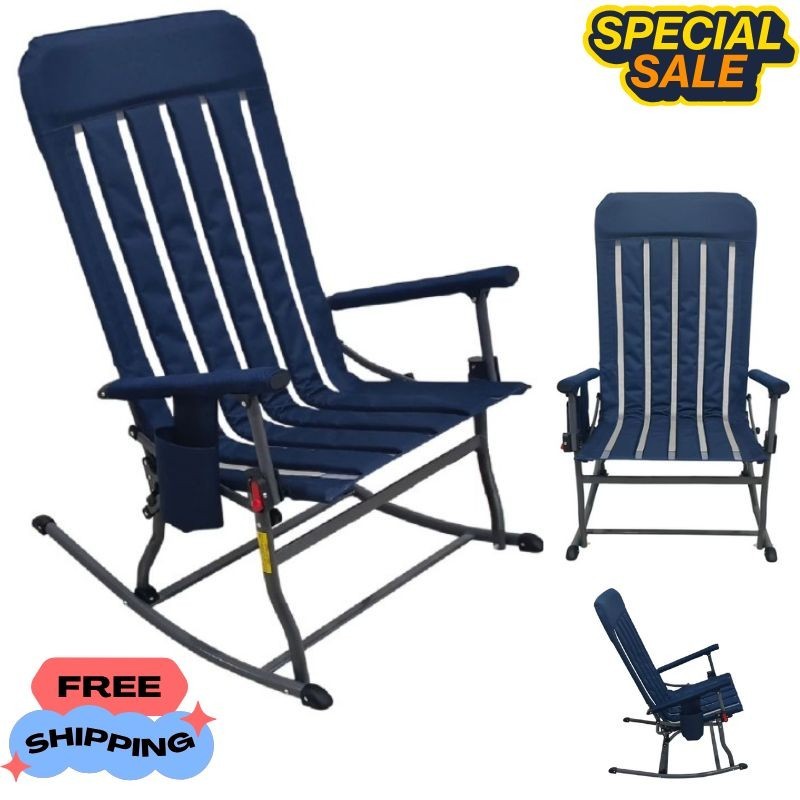 Member’s Mark Portable Folding Rocking Chair Blue Cove Best Price Offer