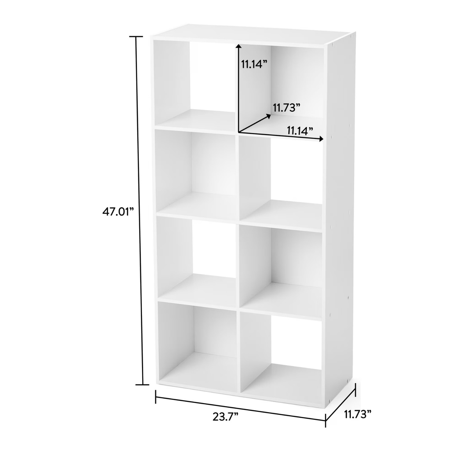 Mainstays 8-Cube Storage Organizer, 11.8″ Shelves, Bookcase, Wood Display