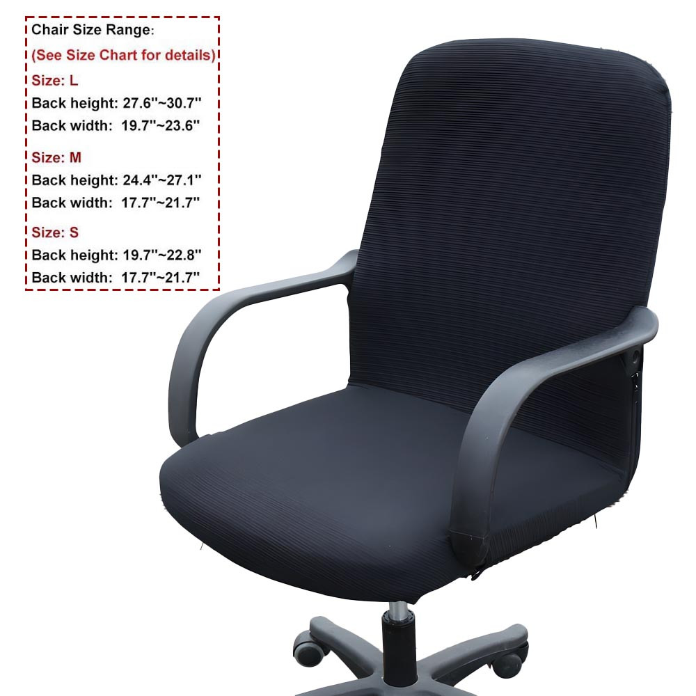 Computer Office Swivel Chair Cover with Zipper Anti-slip Rotating Armchair Case