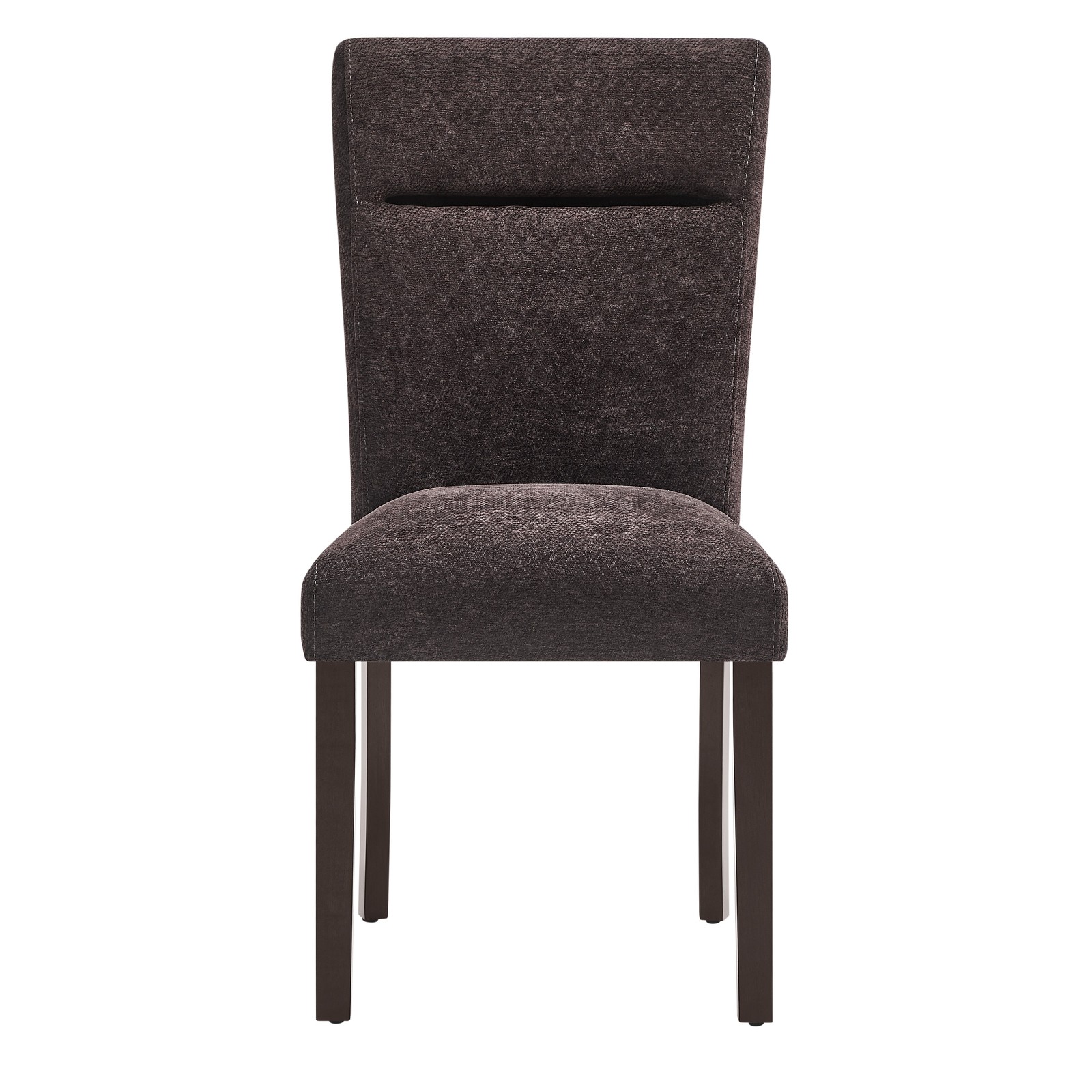 Dark Brown Dining Chair Set of 2, Solid Wood MDF, Farmhouse Style