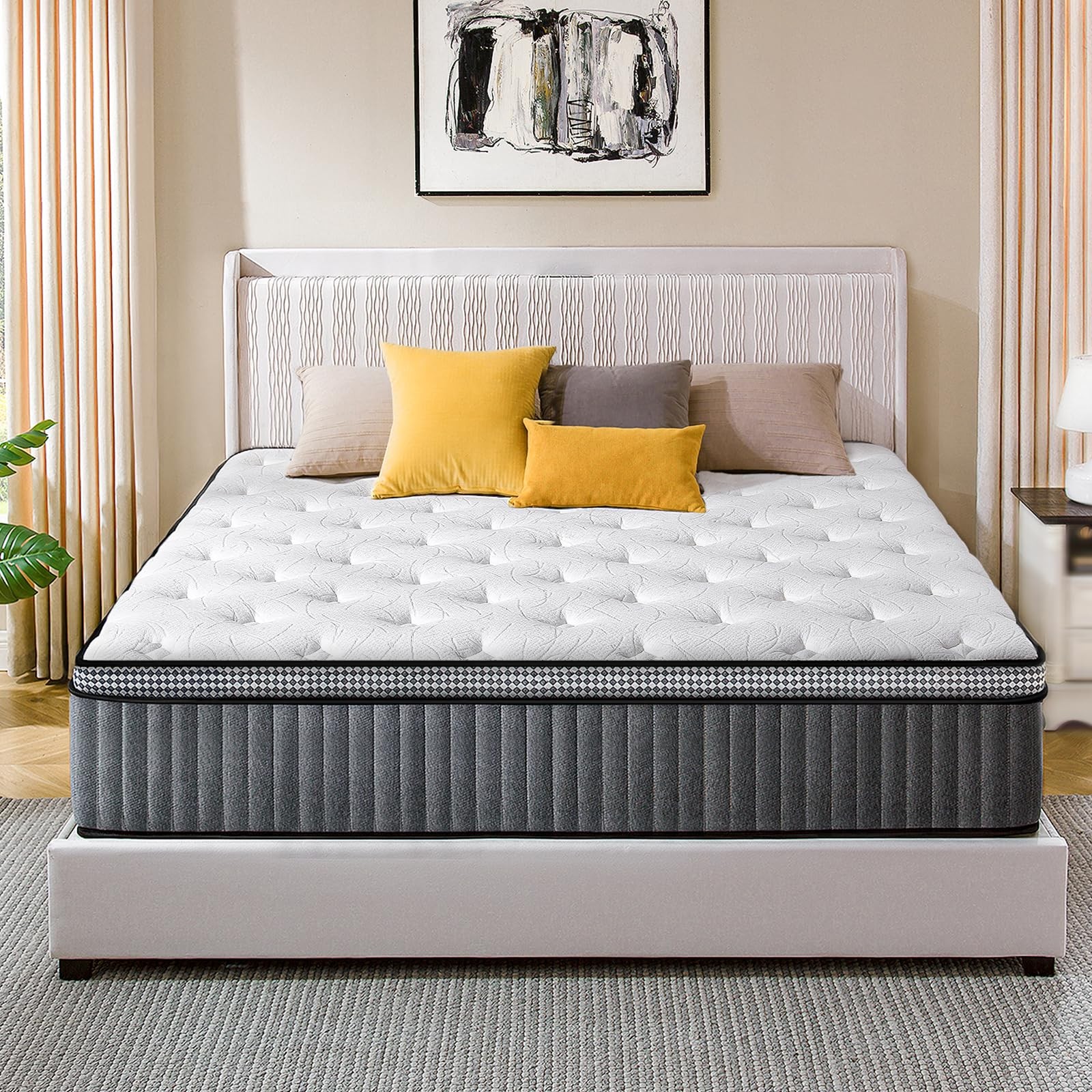 LegacyAmerhome 12 Inch Queen Mattress, Hybrid Queen Mattresses in a Box, Gel …
