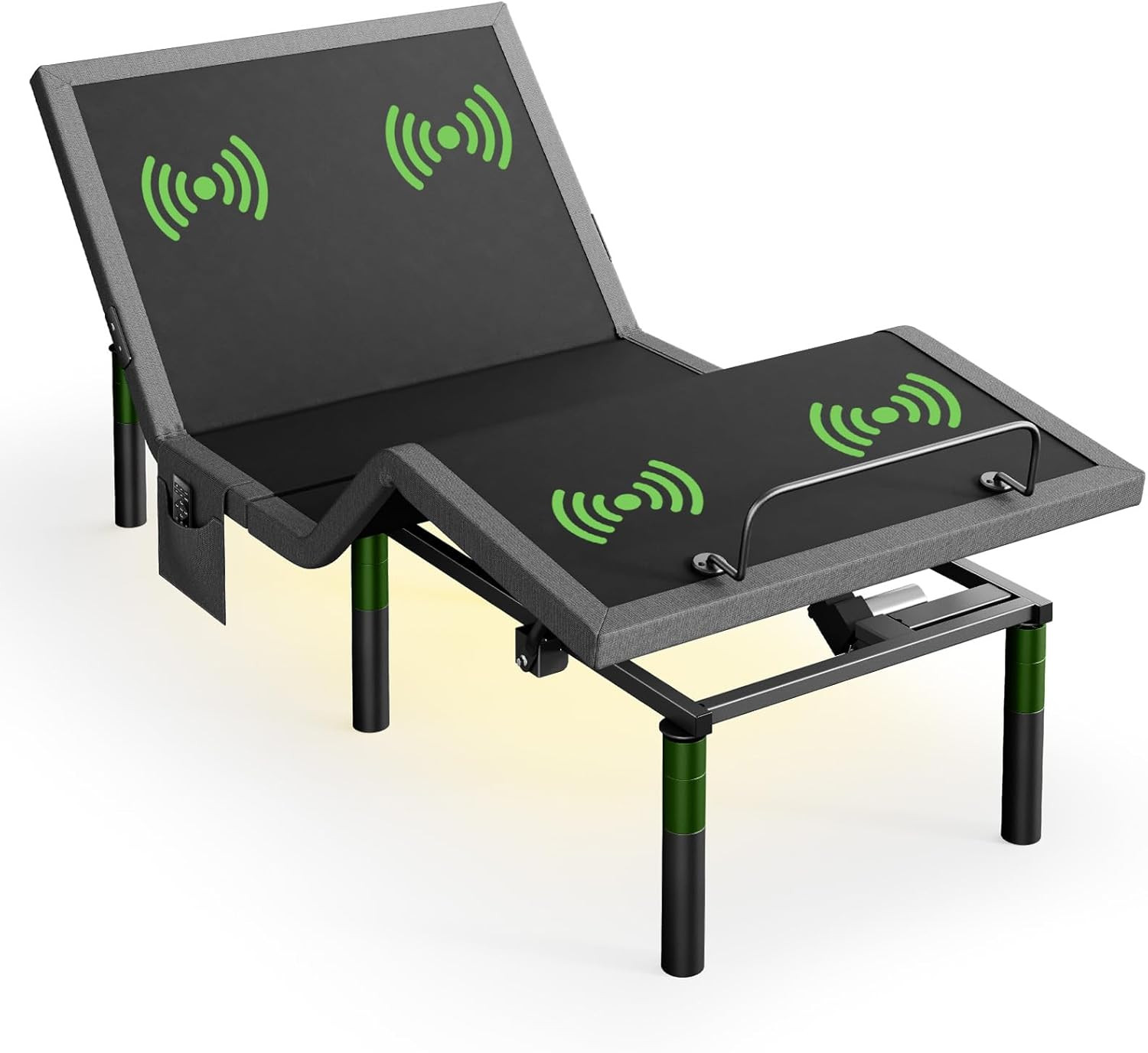 Adjustable Twin XL Bed Base with Massage, USB Ports & Nightlight, Fast Assembly