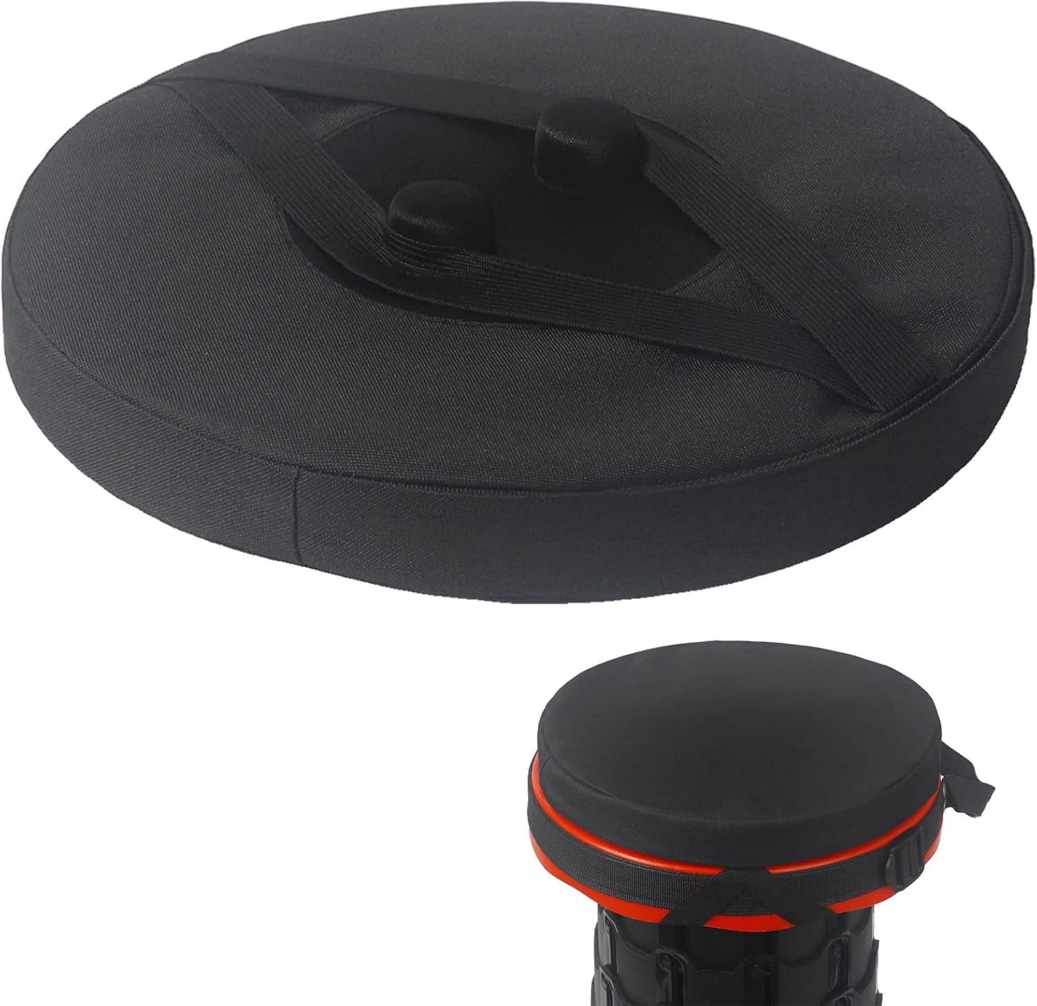 Telescopic Stool Cushion, Round Thickened Folding Stool Seat Cushion with Memory