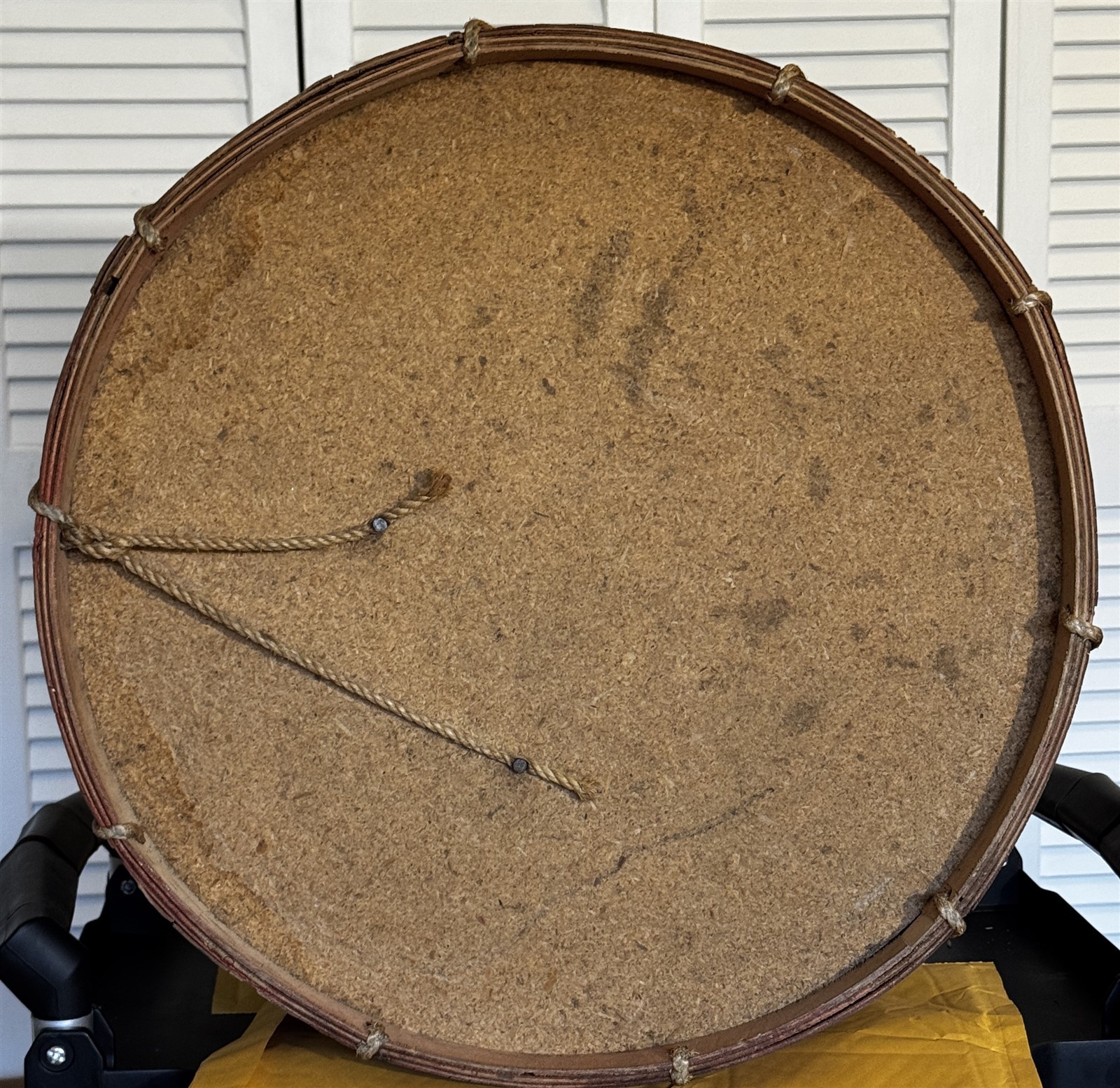 Vintage Patriotic Drum Table West Point Eagle Shield Colonial Revival 17.5”