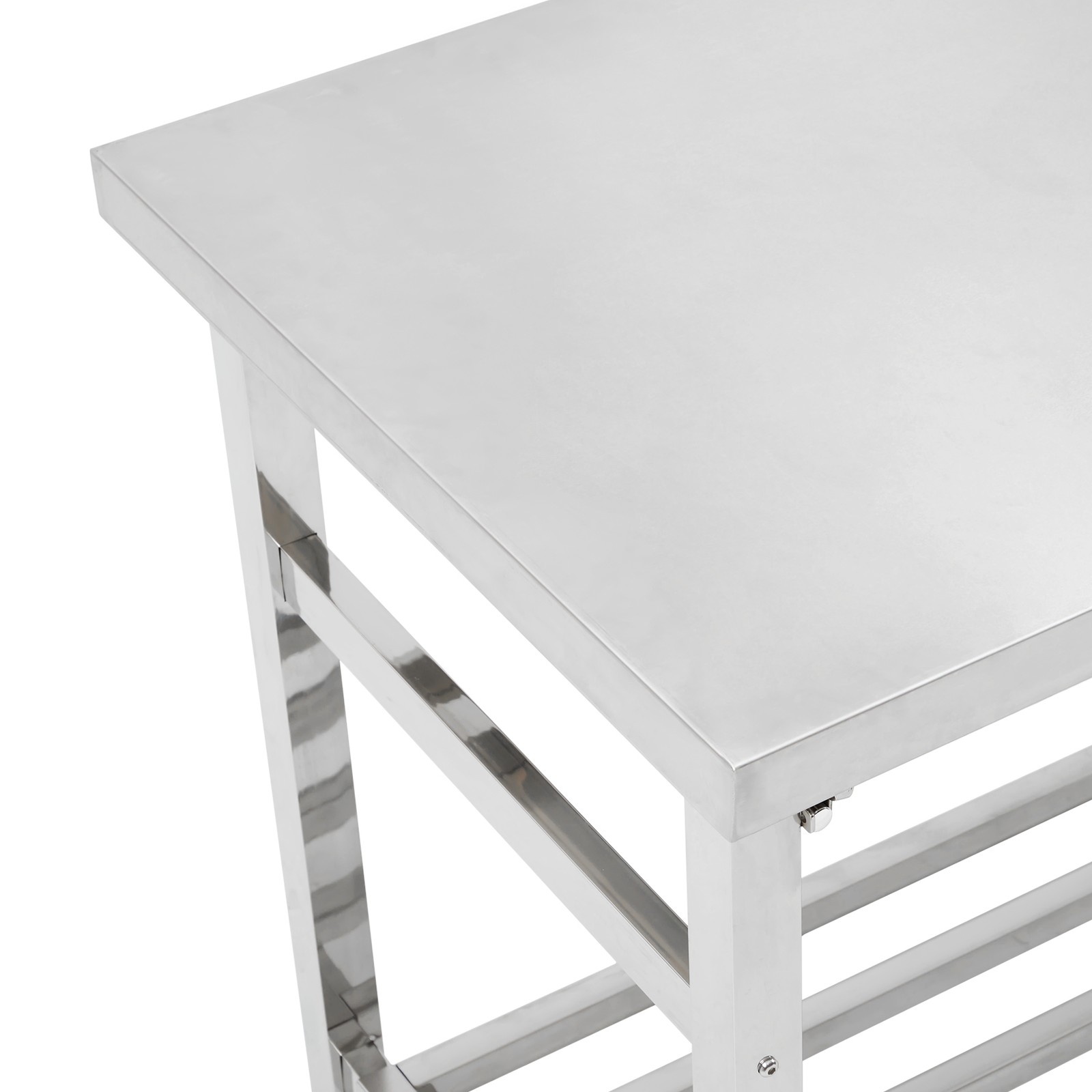 Stainless Steel Foldable Double Layer Workbench for Restaurant, Home 60x24x32”