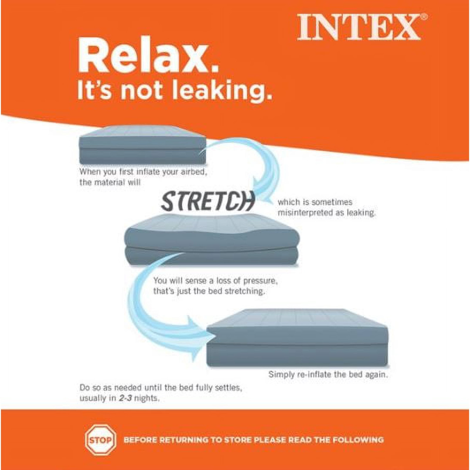 Intex Queen Dura-Beam Deluxe Air Mattress Built-In Pump (Queen,Single,FREESHIP)