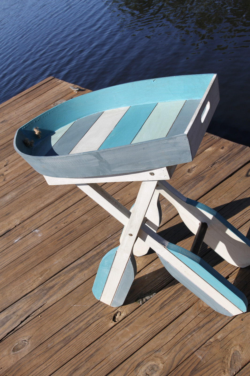 Foldable Boat Shape Side Table For Your Sunroom, Deck Or Patio,all occasion gift