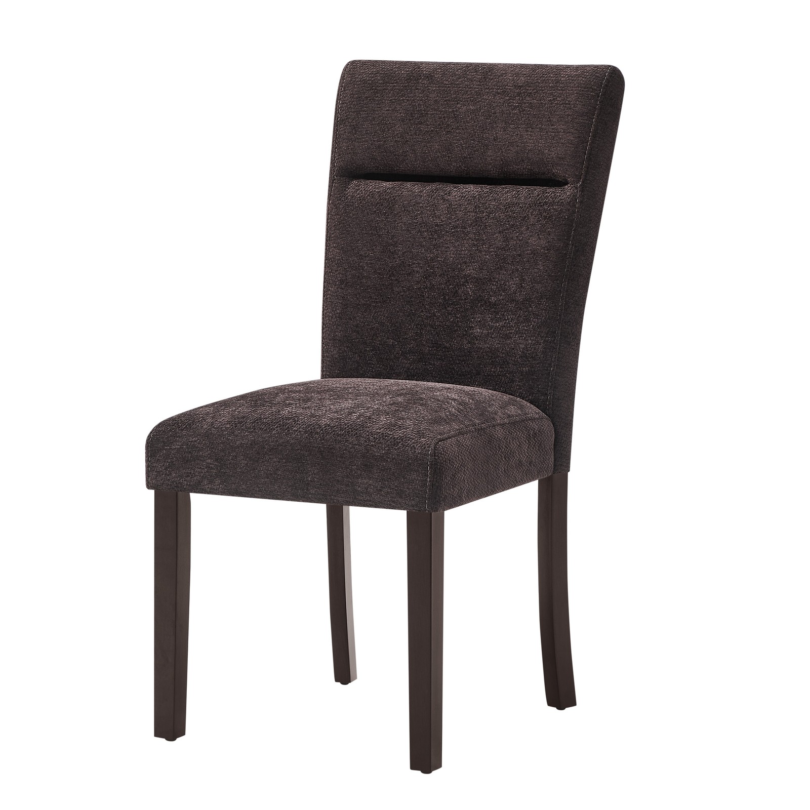 Dark Brown Dining Chair Set of 2, Solid Wood MDF, Farmhouse Style