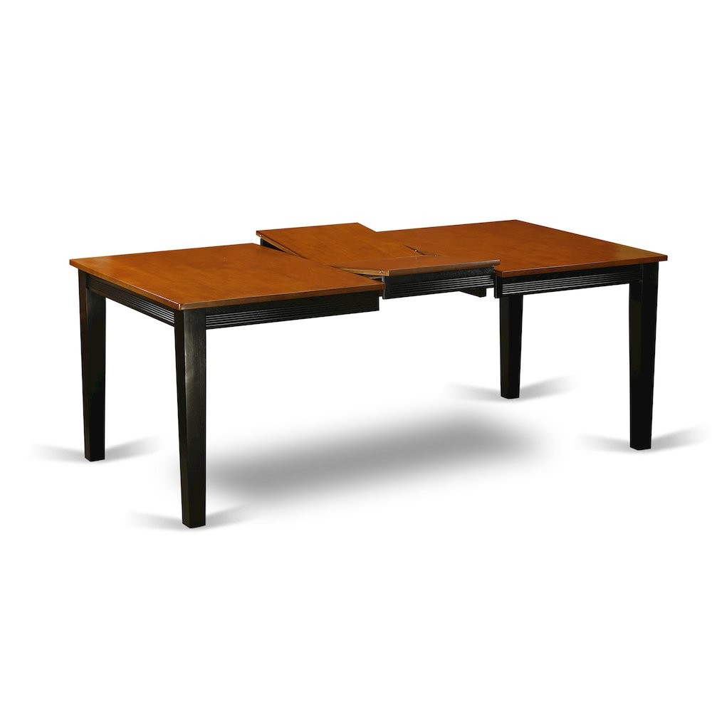 Quincy Rectangular Dining Table 40″x78″ in Black & Cherry Finish