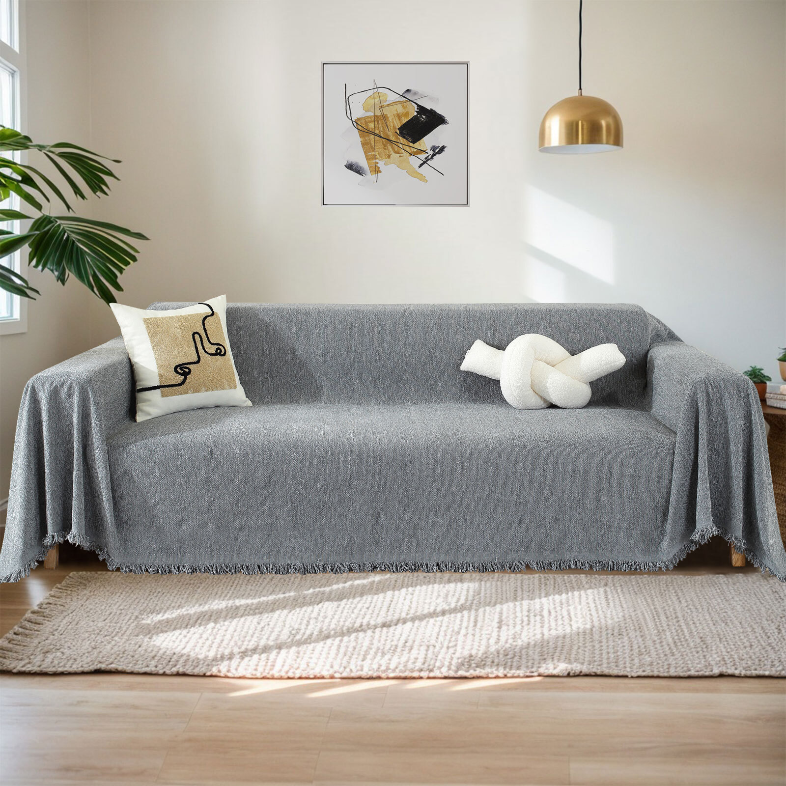 Chenille Sofa Cover Living Room Sofas Blanket Furniture Cover Pets Sofa Blanket