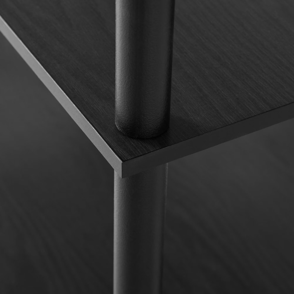 Mainstays No Tools TV Stand for TVs up to 40″, True Black Oak Finish, Modern New