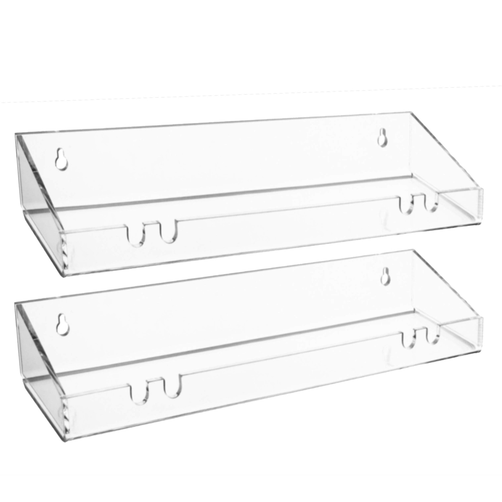 Amt Supply Llc Amt 2 Pack Acrylic Floating Shelves 15 L X 4 W Clear Bathroom