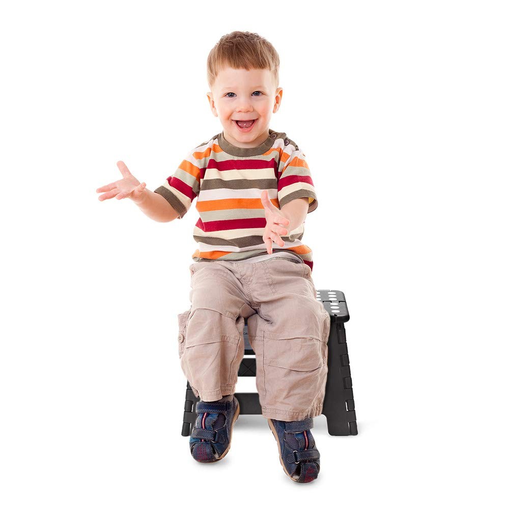 Folding Step Stool 9 Inch Sturdy Collapsible Kitchen Foldable Kids Adult