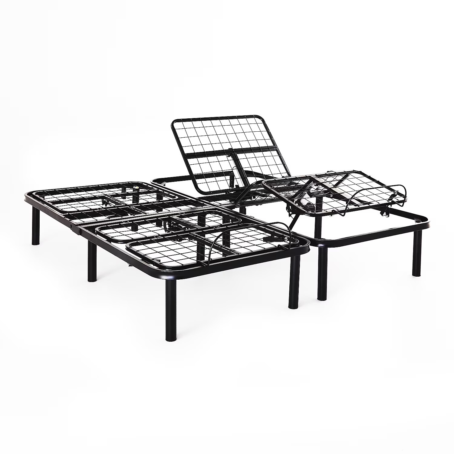 Basic Split King Size Electric Steel Adjustable Bed Base Frame With 2 Remotes