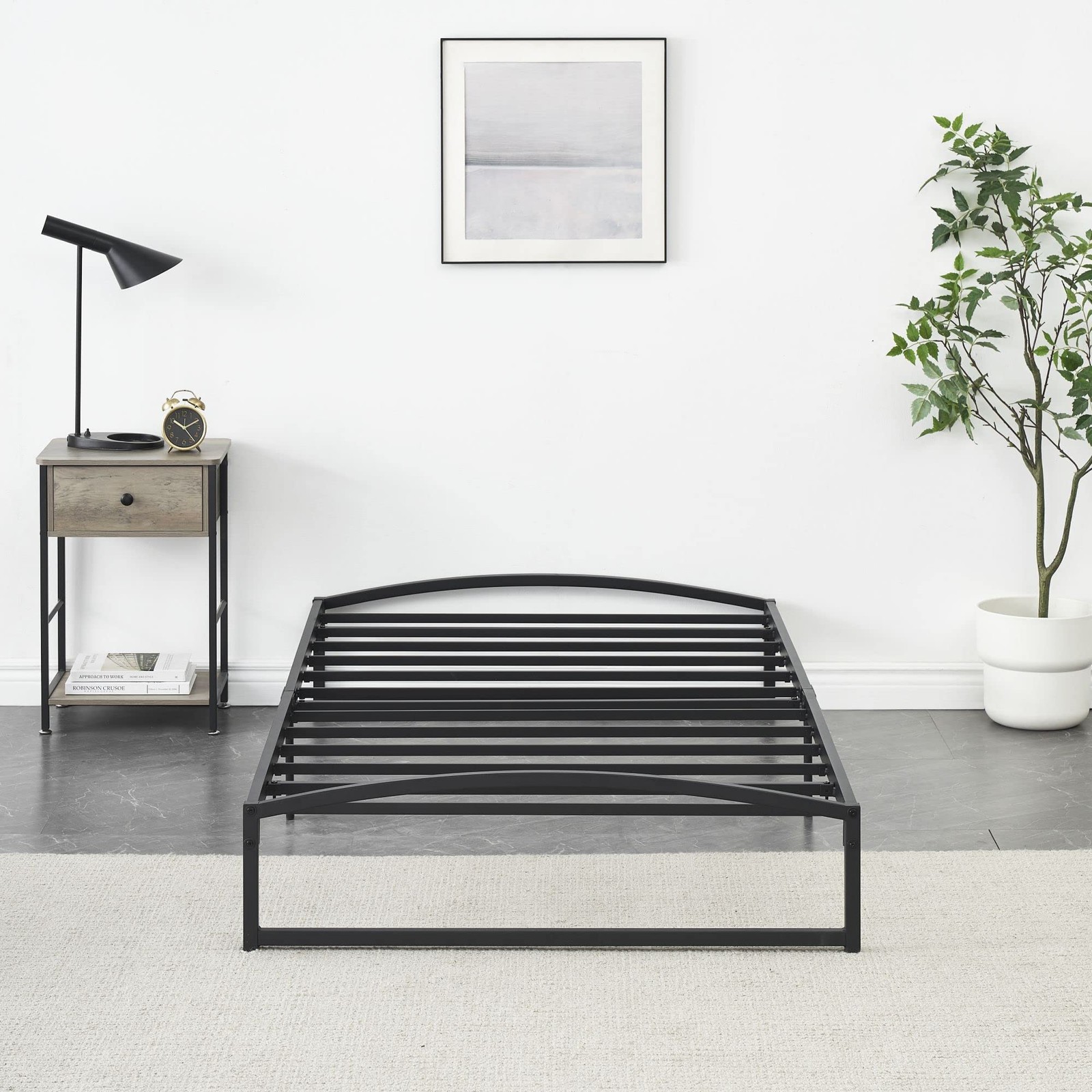 Twin/Full/Queen Size Bed Frame 6″/10″ Metal Platform Bed Frame W/Storage Heavy D