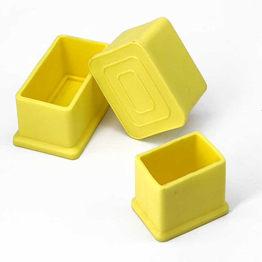 Yellow Round/Square PVC Rubber Chair Table Feet Leg Protector Furniture End Caps