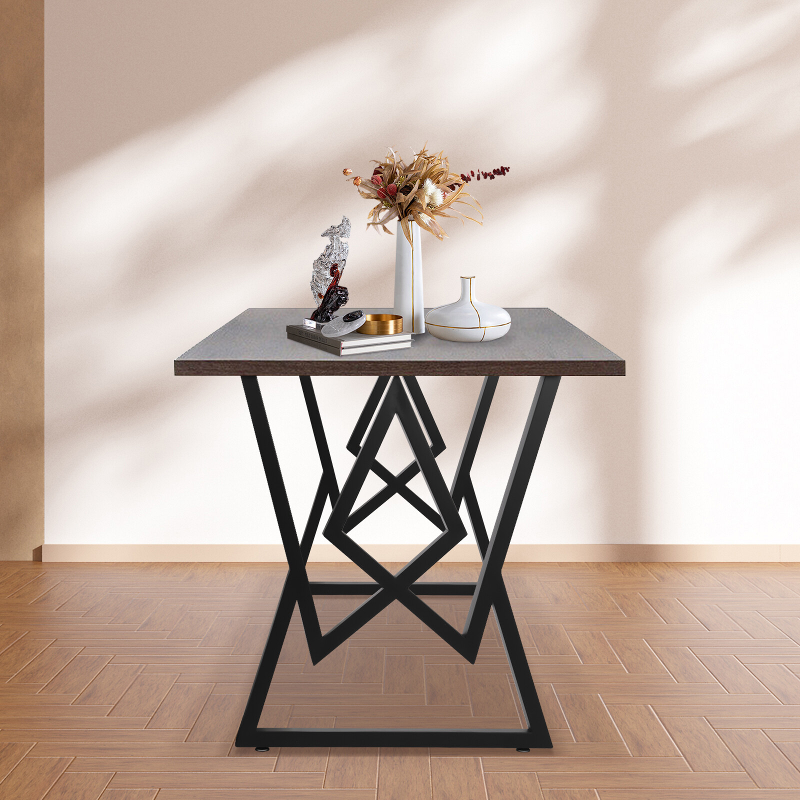Modern Black Steel Table Legs Set Of 2 24 × 28 In Heavy Duty 440 Lb Capacity