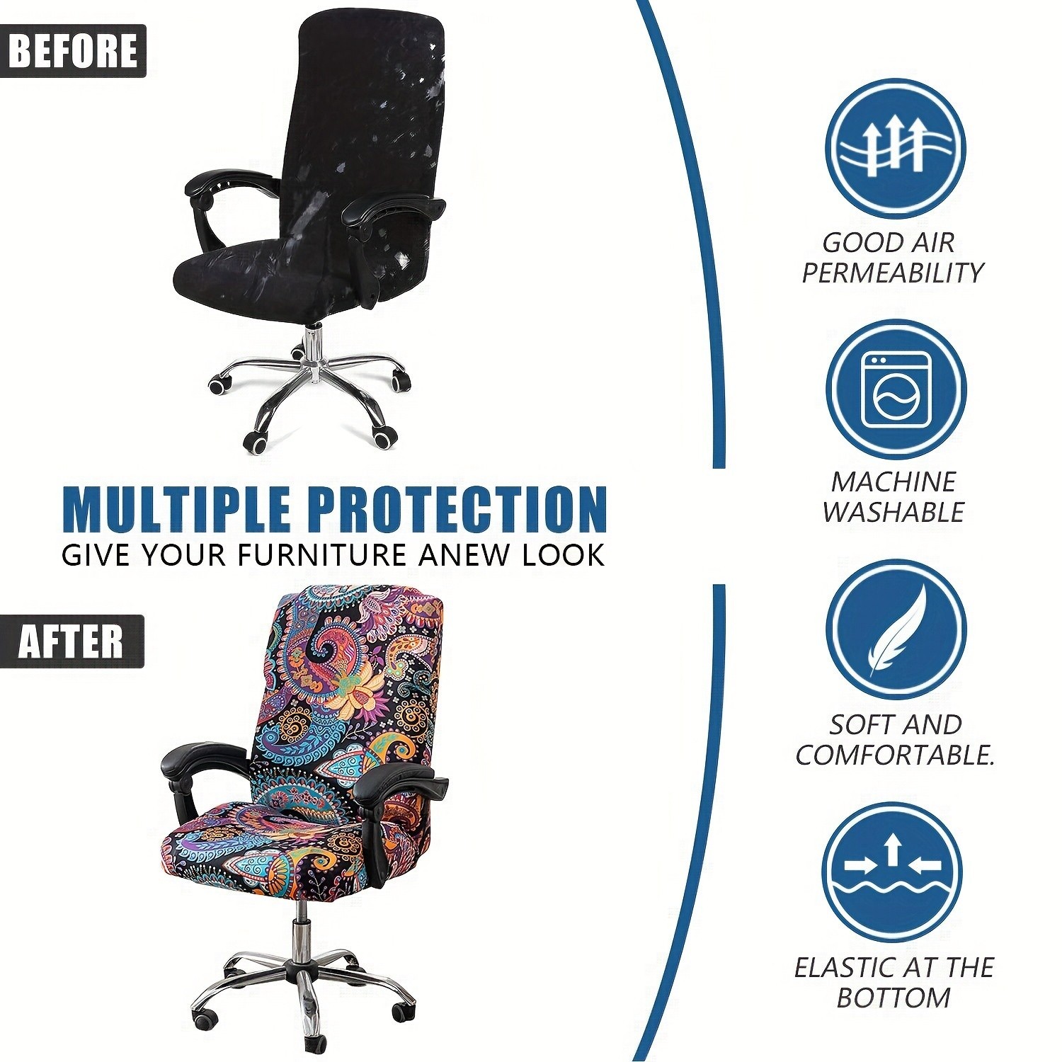 Universal suitable for stretch printing computer office chair cover protection