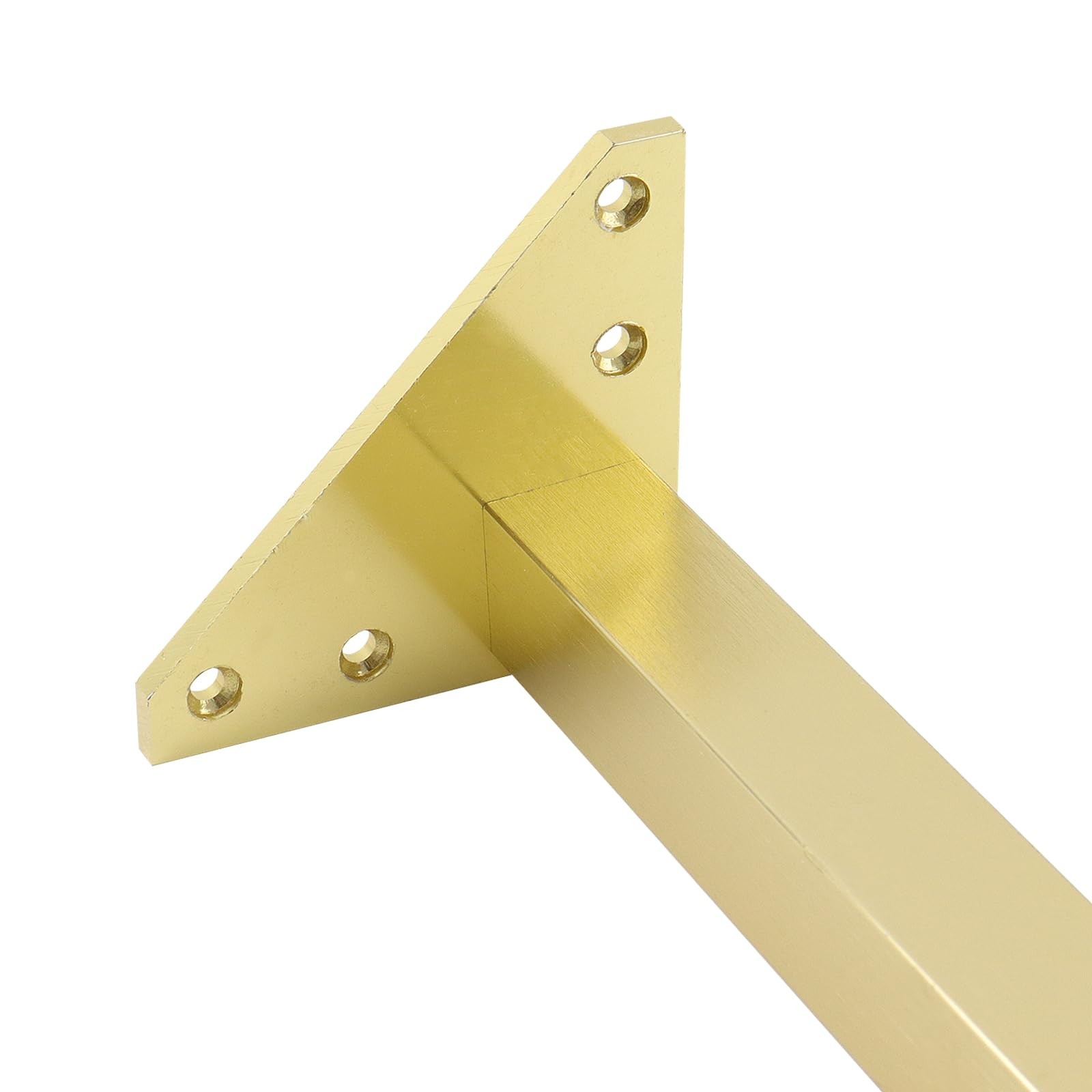 4 PCS 12 Inch Adjustable Square Furniture Legs 1000lbs Capacity Gold Feet
