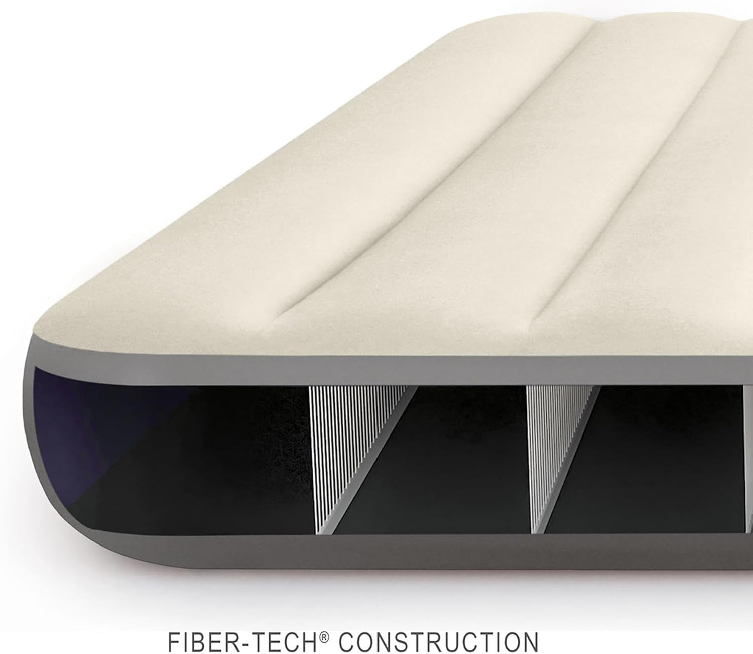 Intex 64103E Dura-Beam Standard Single-High Air Mattress: Fiber-Tech – Queen Siz