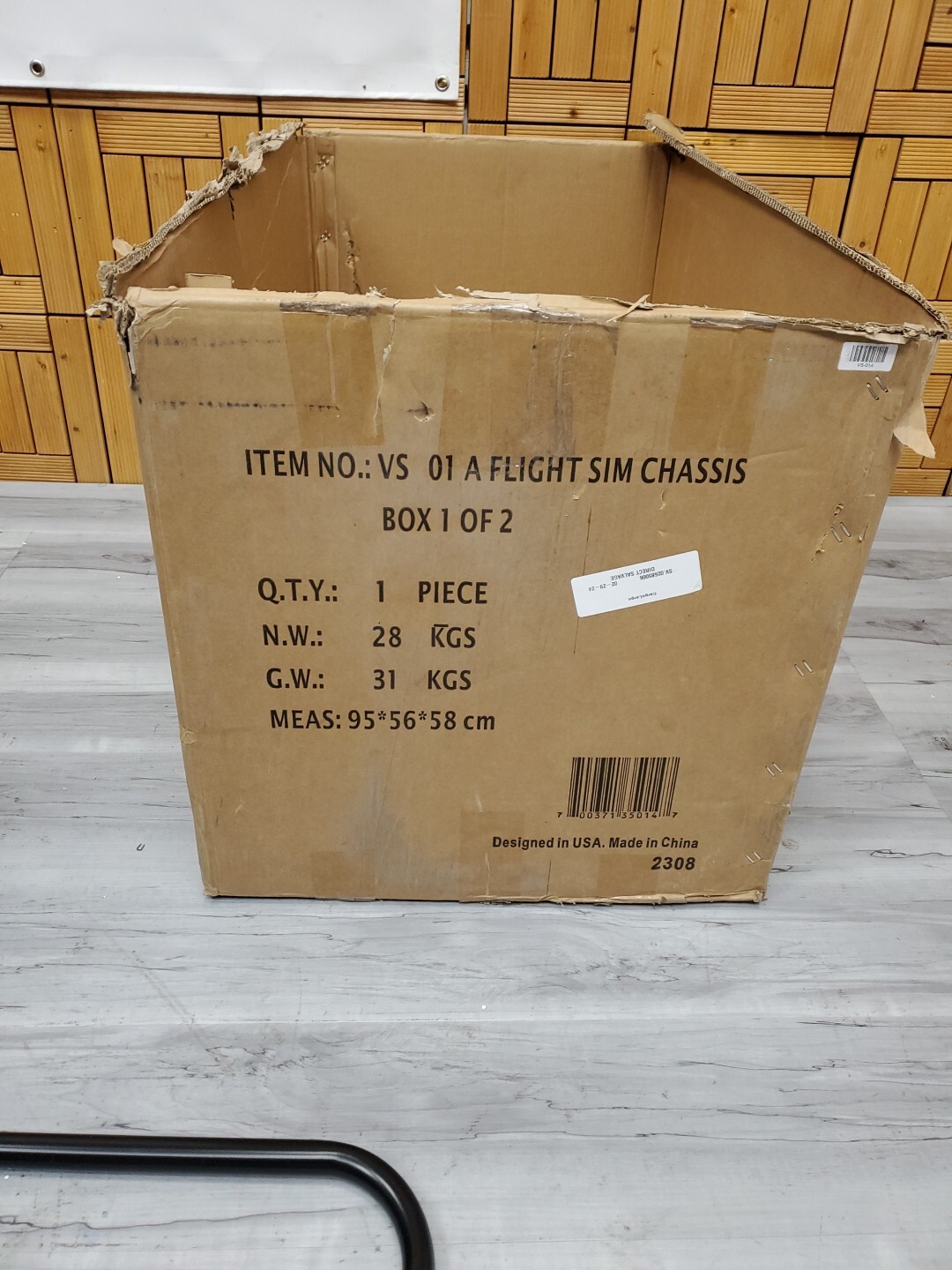 Volair Sim Universal Flight or Racing Simulator Cockpit -BOX 1 of 2 NOT COMPLETE