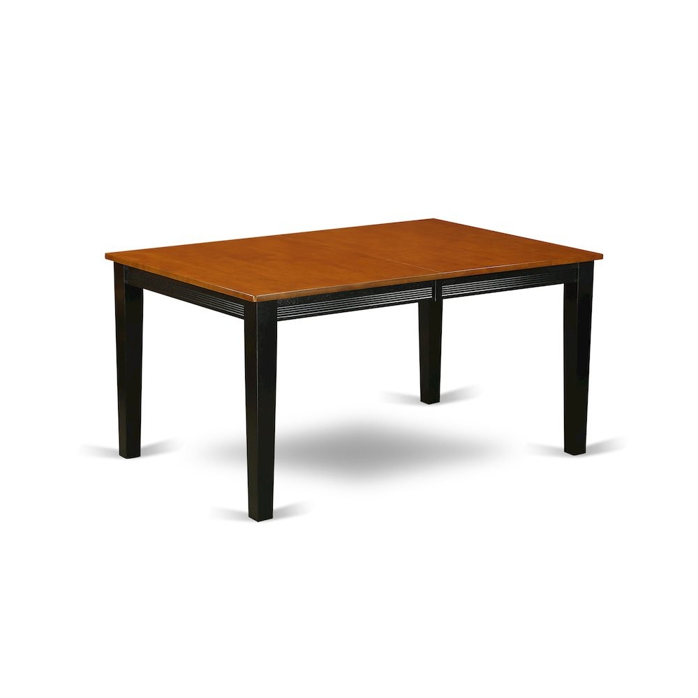 Quincy Rectangular Dining Table 40″x78″ in Black & Cherry Finish