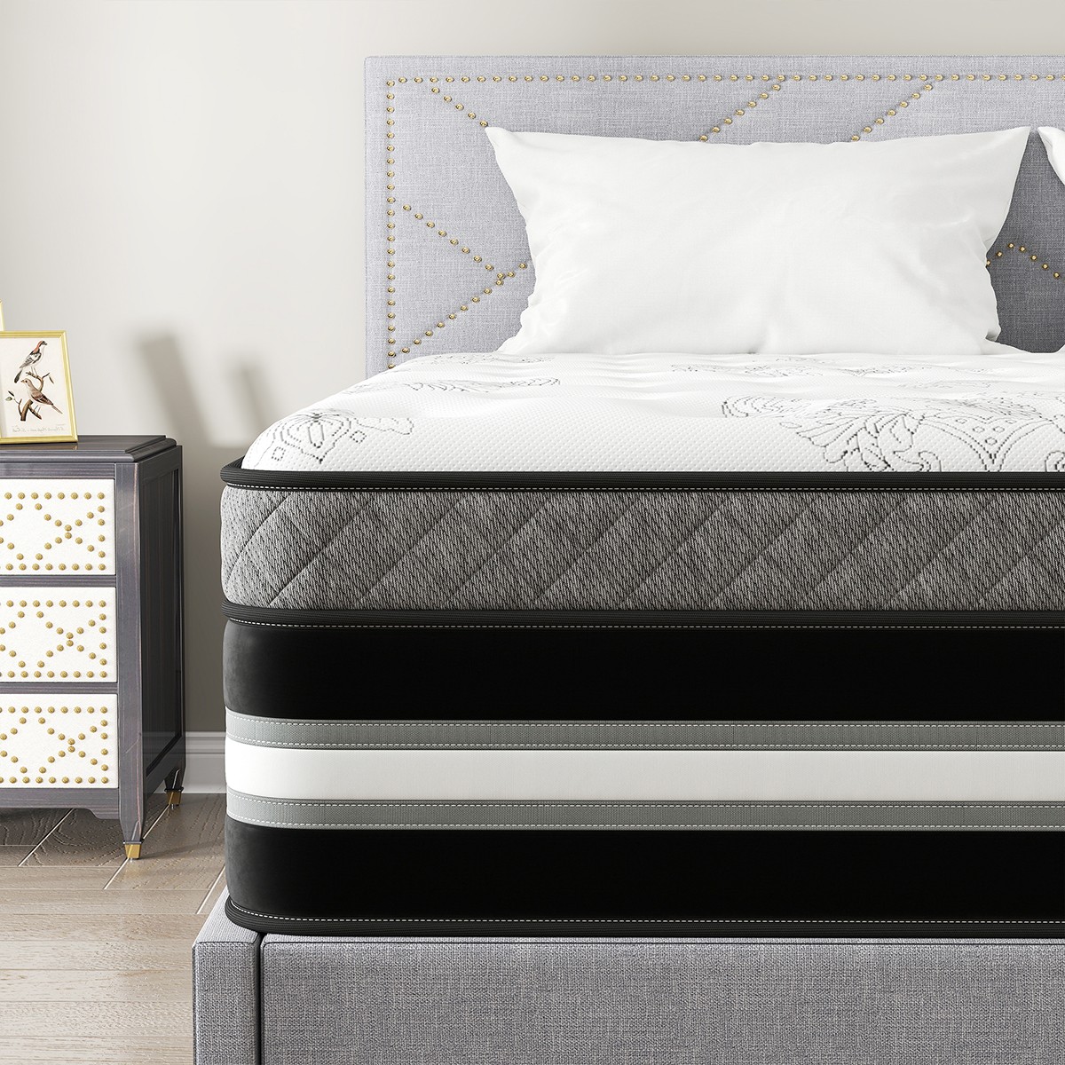 12/14 Inch Mattress in a Box Twin Full Queen King Gel Memory Foam Hybrid Spring