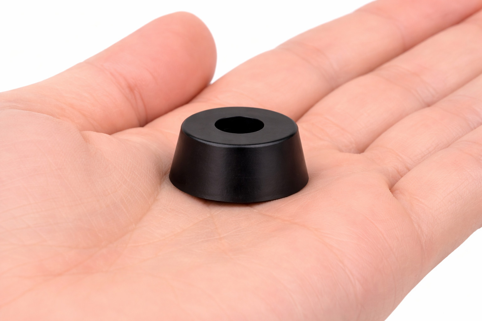 5/8” x 3/8” D X H Rubber Bumper w Recessed Steel Washer Rubber Feet 8 Per Pack
