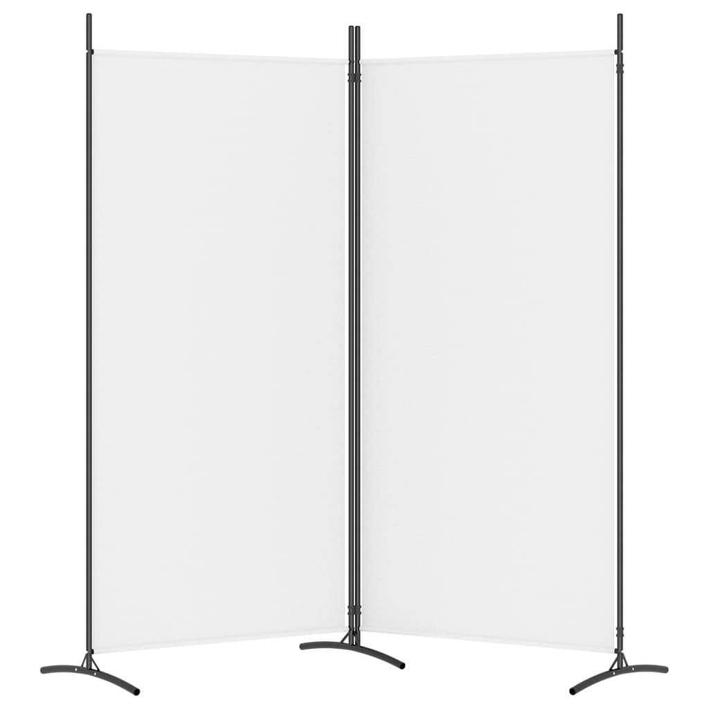 2-Panel Room Divider White 68.9″x70.9″ Fabric