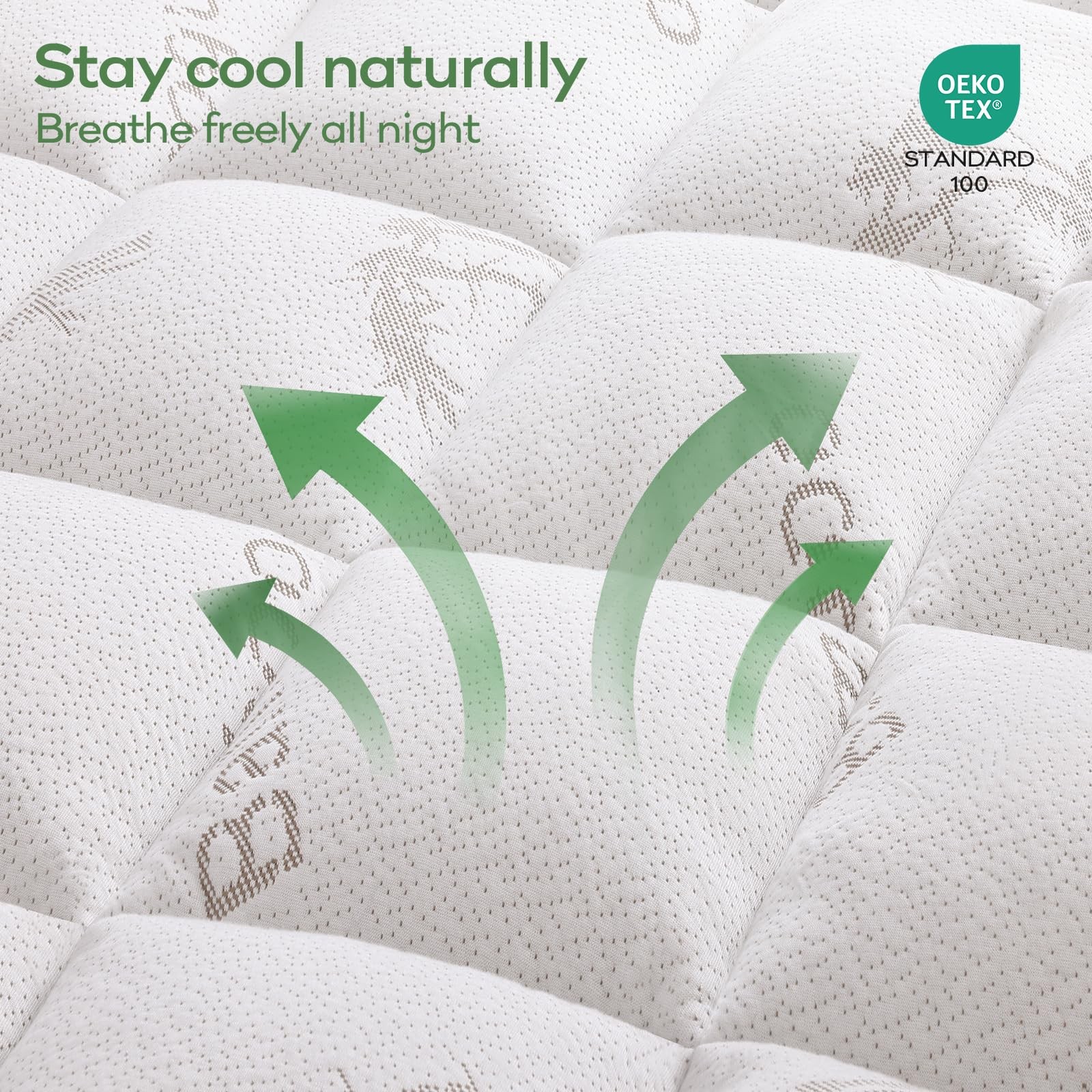 Queen Mattress Topper, Viscose Cooling Pillow Top Mattress Pad, Soft Plush Do…