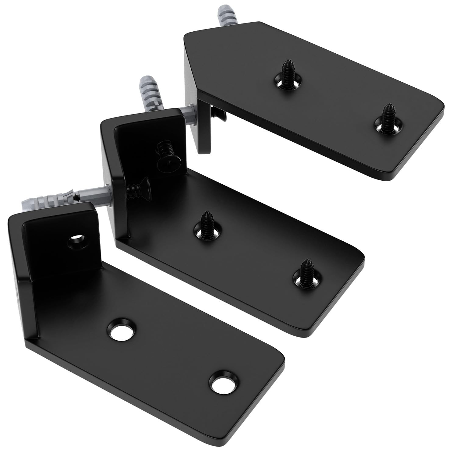 3 Pack 5 Inch Carbon Steel Hidden Corner Shelf Brackets Rustic Industrial Wall