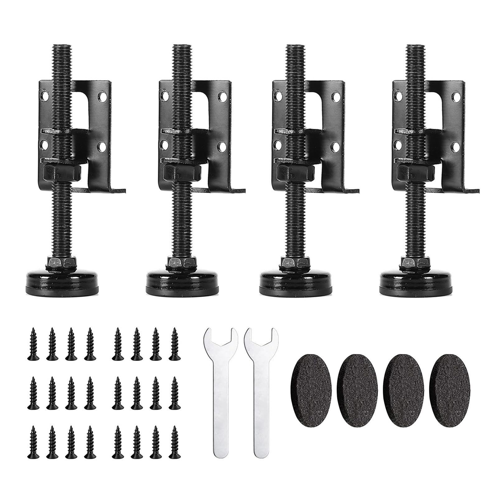 4 Pack Heavy Duty Adjustable Leveling Feet – Furniture Levelers for Workbench, T