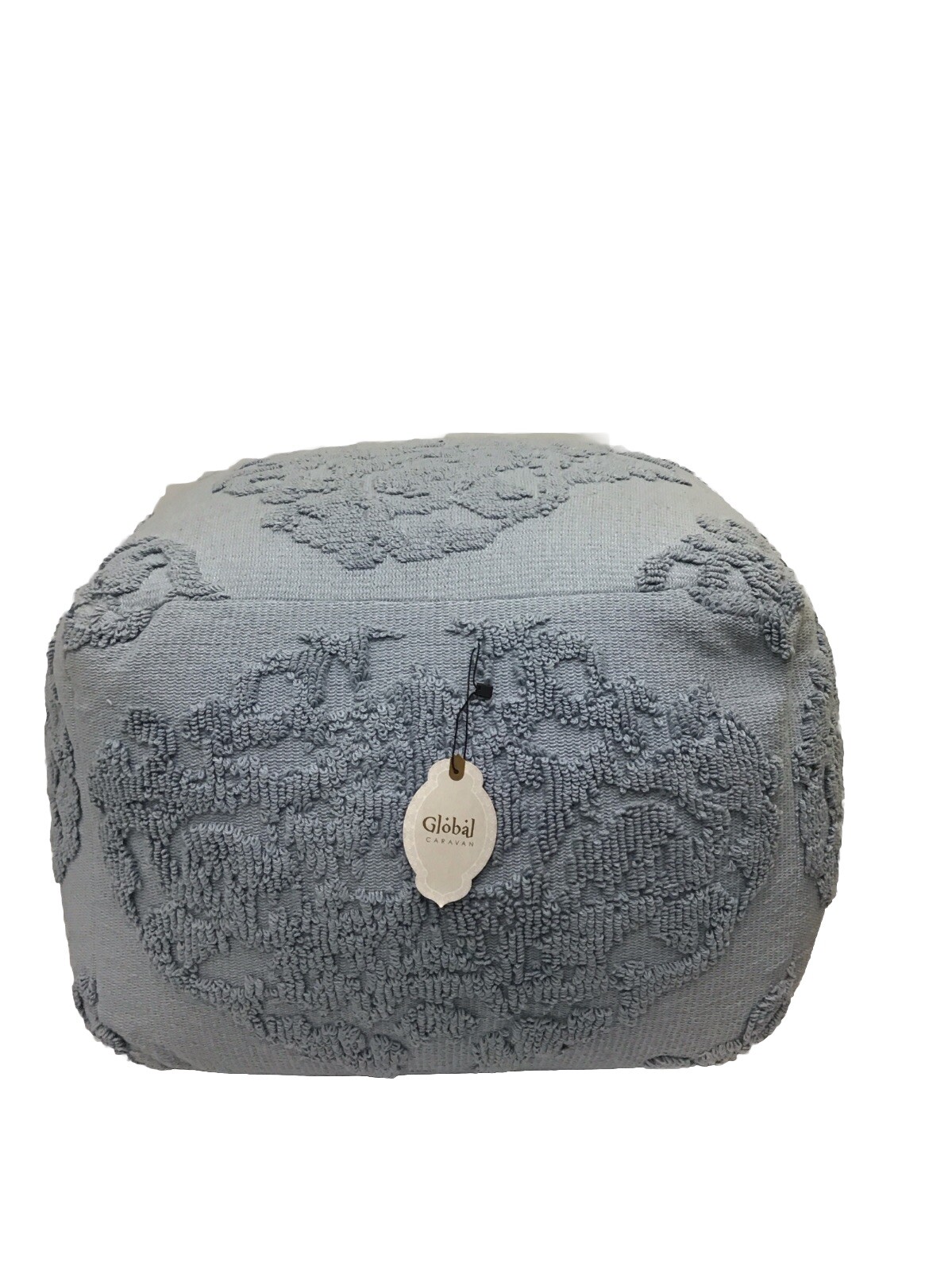 Global Caravan Pouf Light Blue, 18 In X 18 In X 13 In
