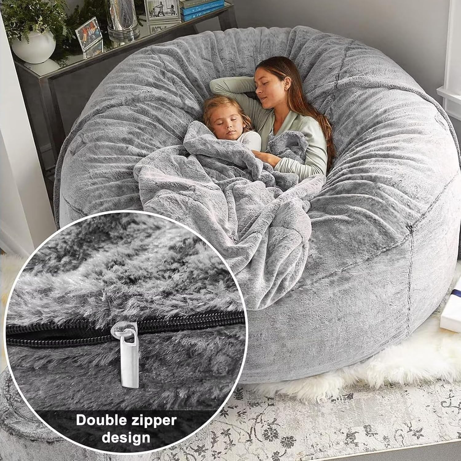 6FT Bean Bag Chair for Adults and Kids without Filler Giant Stuffed Animal