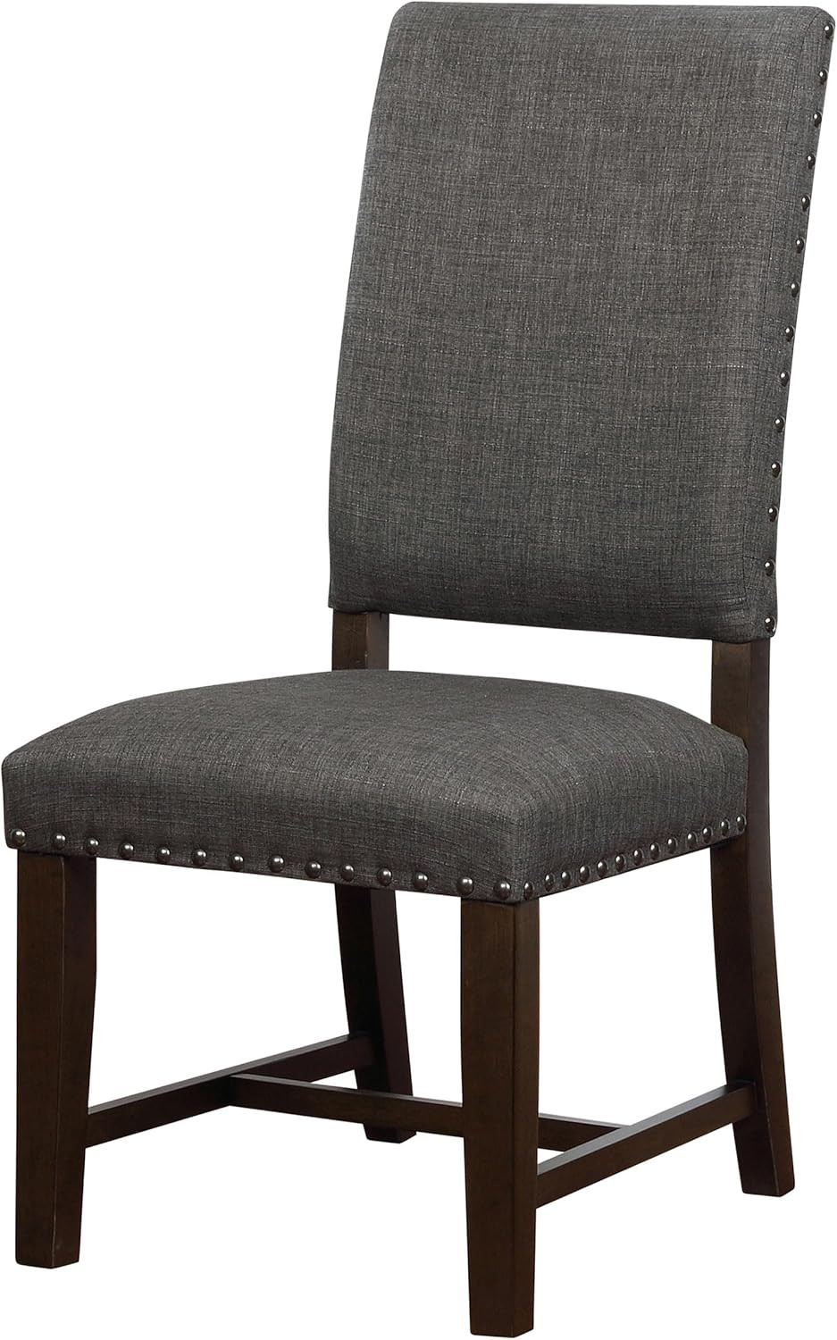 Set of 2 Twain Warm Grey Upholstered Dining Side Chairs