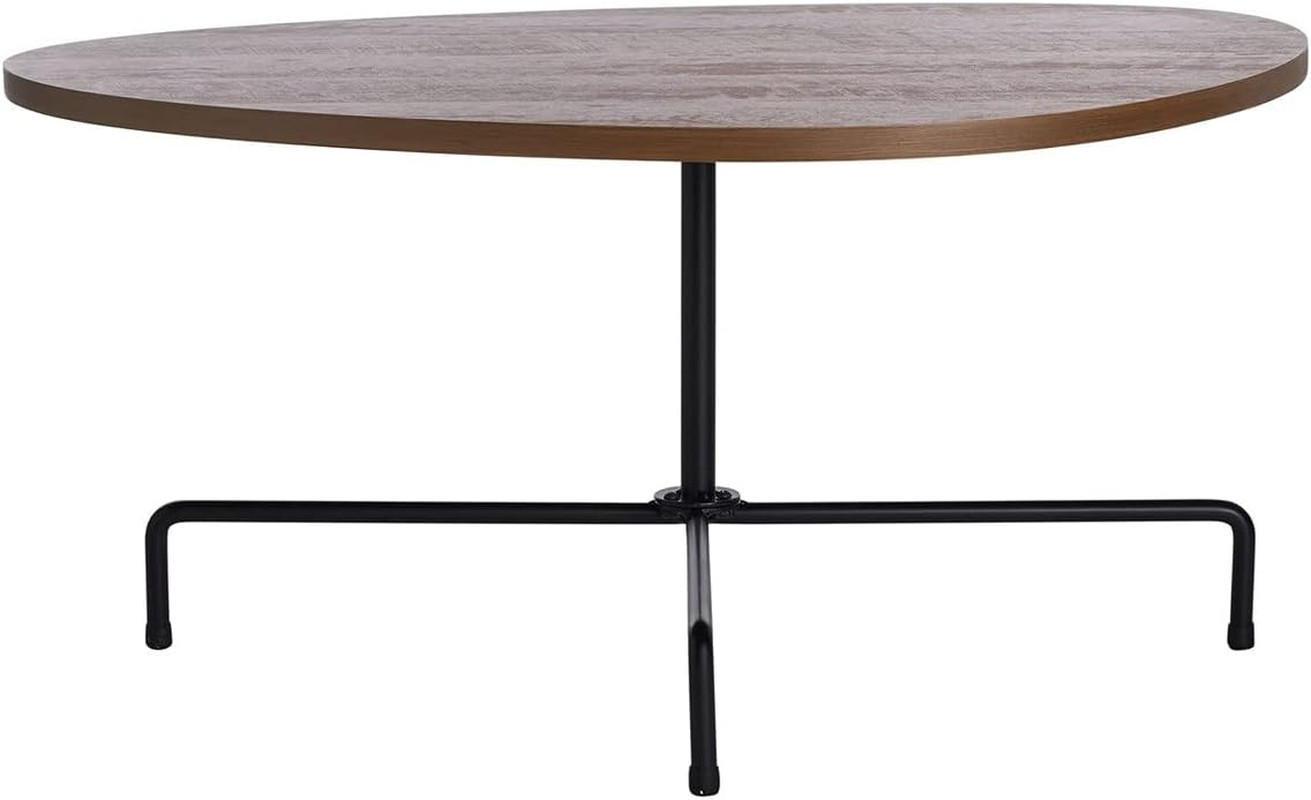 Berlin Walnut & Black Tripod Coffee Table – Stylish Living Room Accent