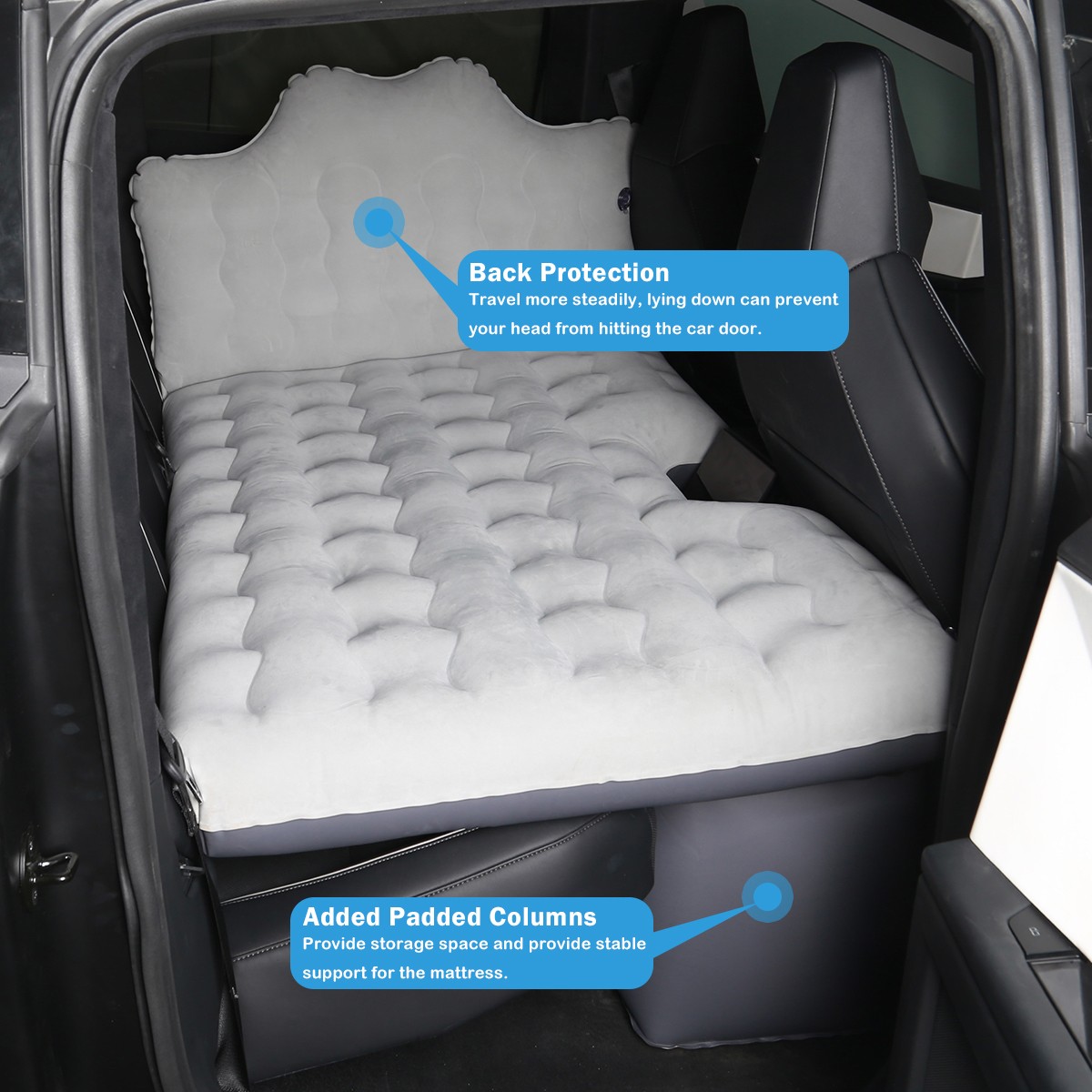 Car Portable Inflatable Camping AirBed Mattress For 2024-2025 Tesla Cybertruck