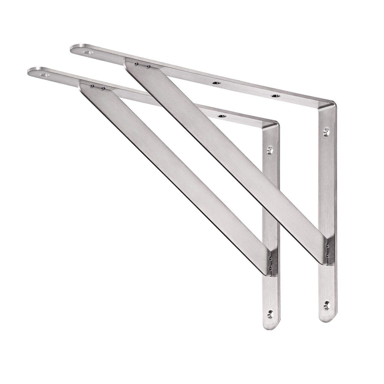 CLT Shelf Bracket 16â€ x 12 Max Load: 550 lb Heavy Duty Stainless Steel Soli…