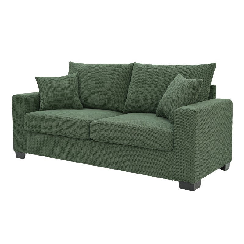 69-inch two-seater Sofa with Textured Fabric, Comfortable Upholstered Couch