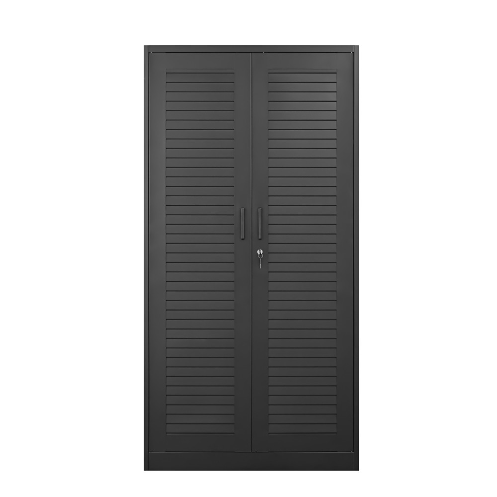 Wide & Deep Metal Broom Closet Storage Tall Wardrobe Cabinet,Hanging Rod,Locking
