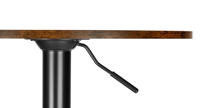 Bar Table, Height-Adjustable Round Pub Table 27-35.4 Inches with Sturdy Base,