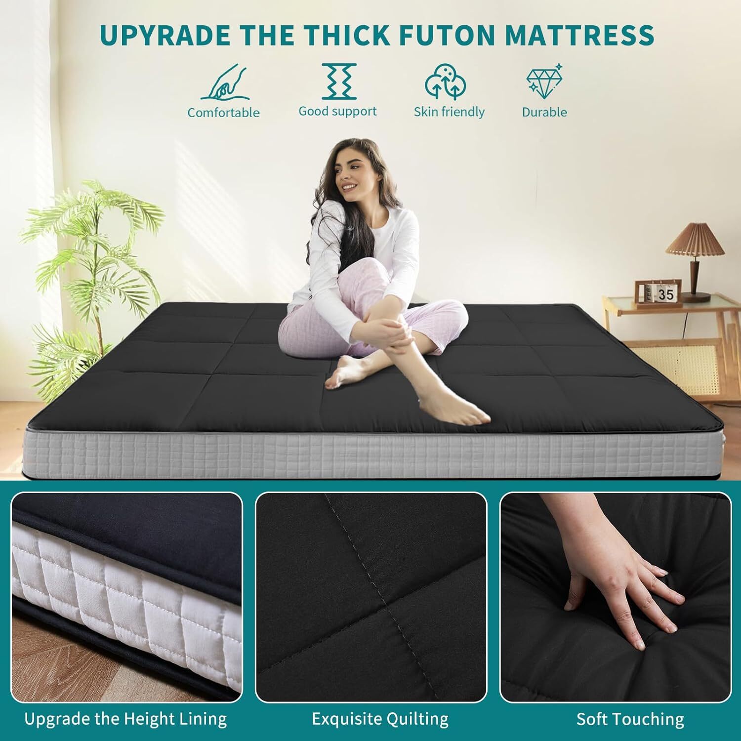 H&ZT Memory Foam Mattress 2.5 inch / 4 inch Folding Mattress Travel Guest Mat