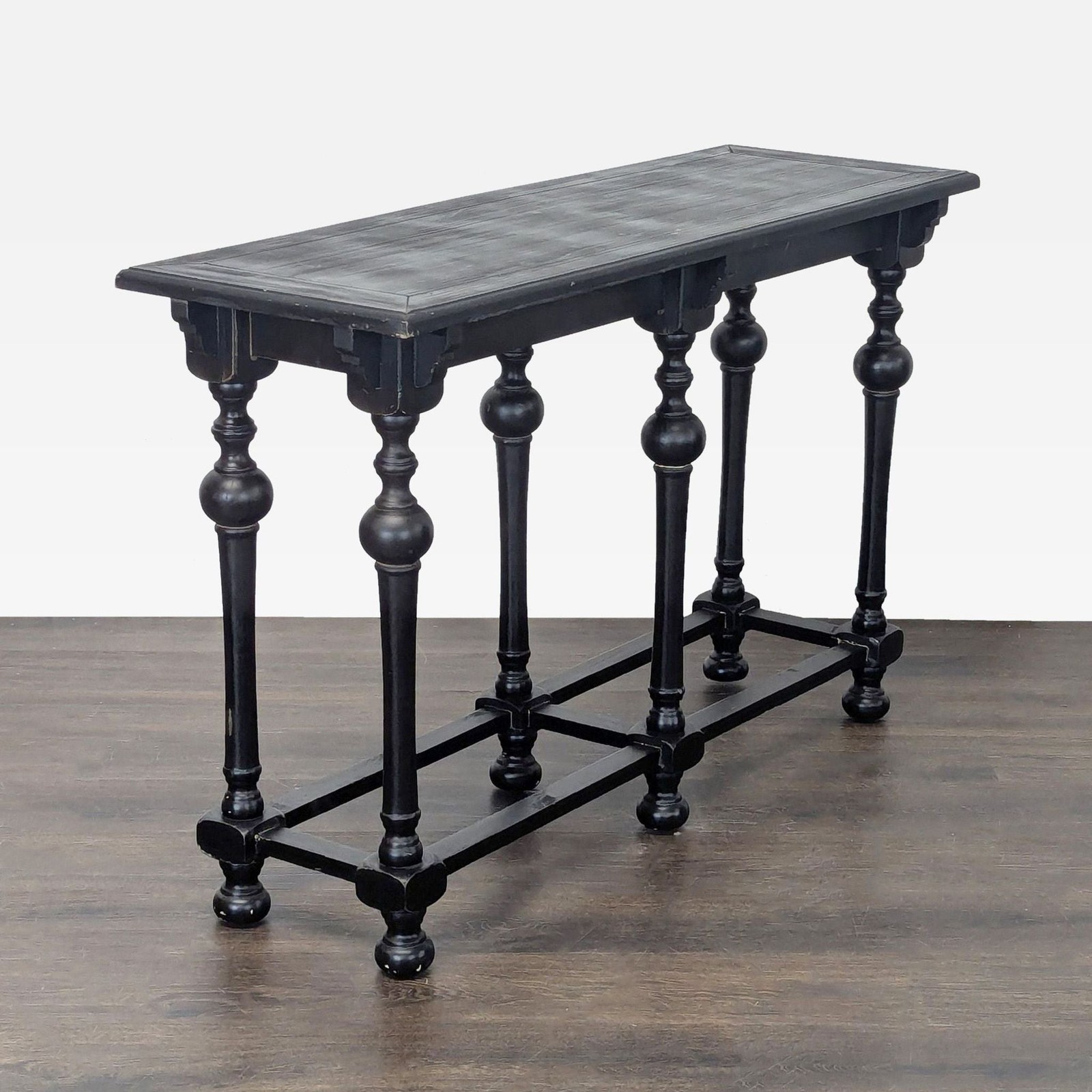 Rustic Console Table with Turned Legs – 47.8ʺW x 16.0ʺD