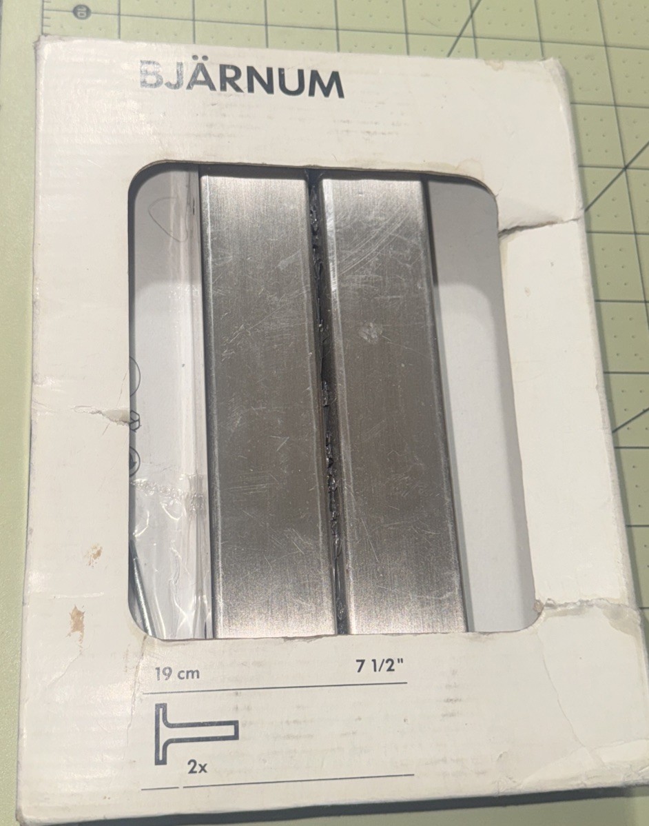 2002 IKEA Bjarnum 7.5″ Aluminum Shelf Brackets 400.569.76 NIDP 2 In Package