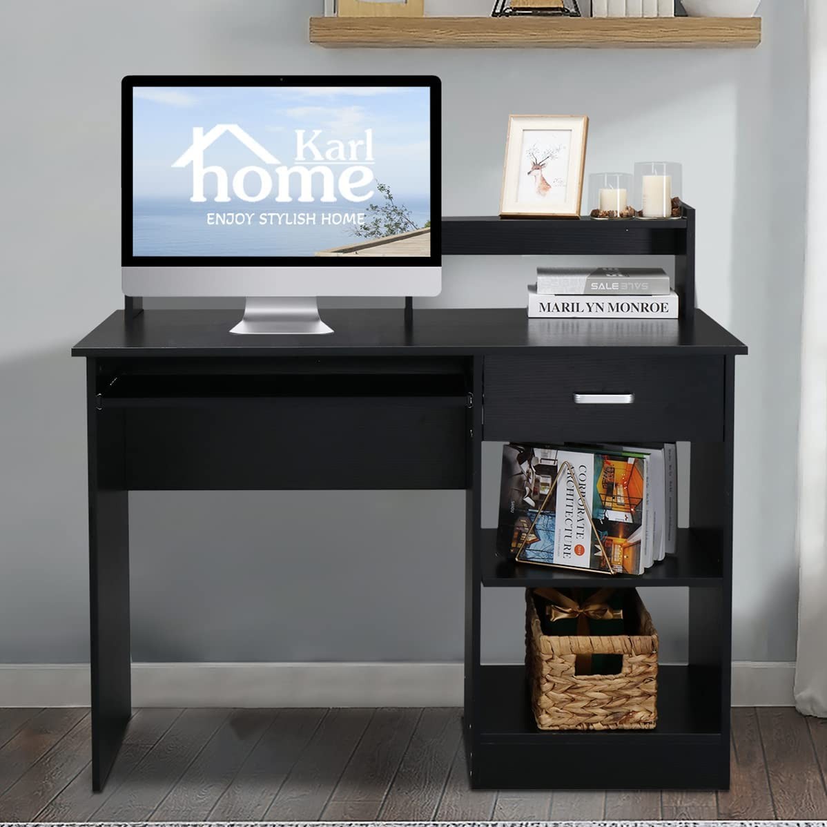 Computer Desk Writing Study Gaming Table Workstation Home Office with Drawer